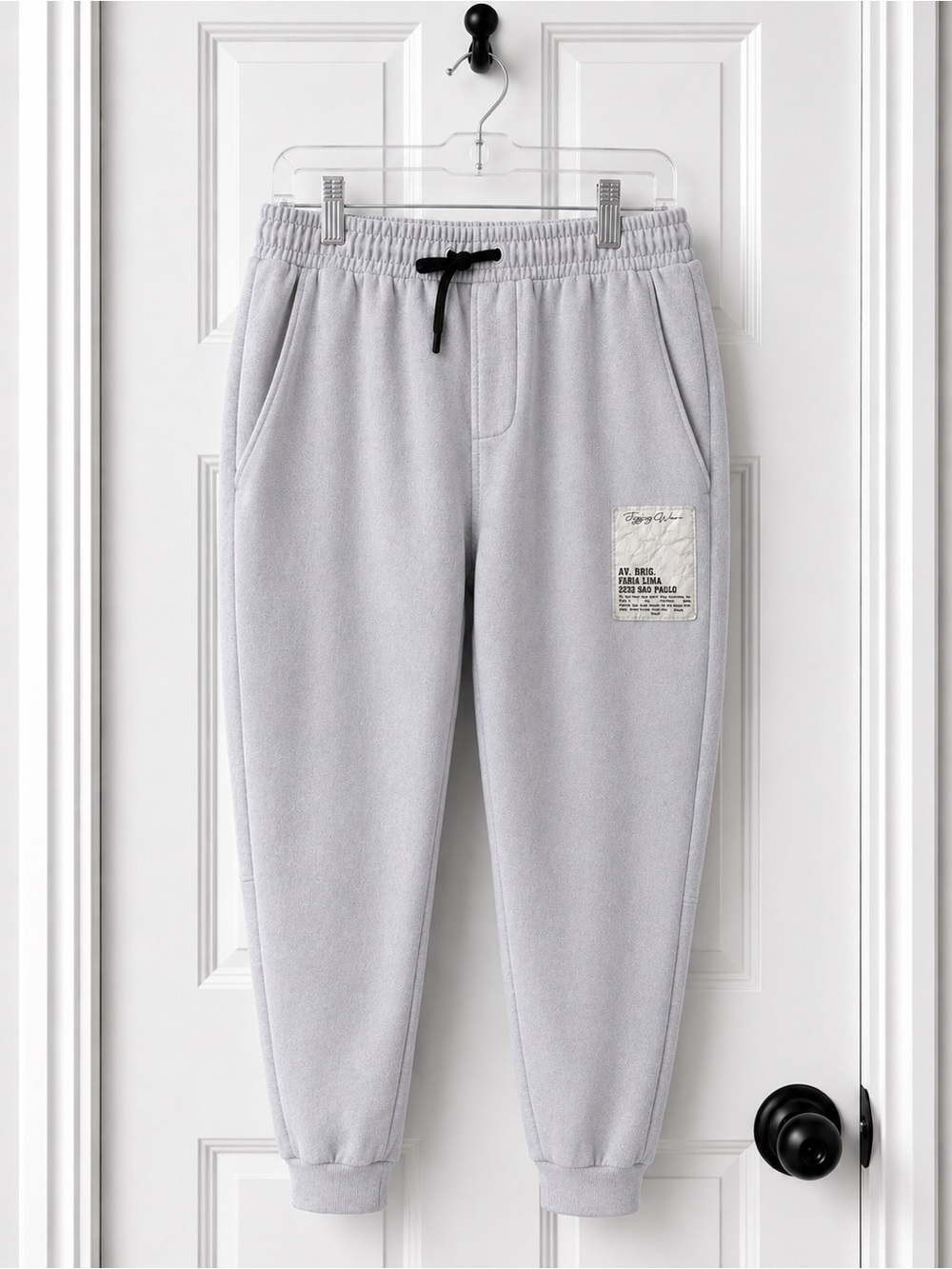 ZARA Boys Joggers Sweatpants Grey Washed Effect Label Patch Size 13-14 / 164cm